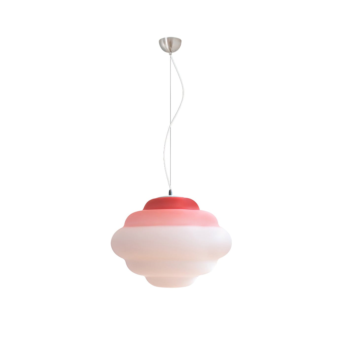 Suspension Gradient Cloudy en Verre Mat - Éclairage LED Décoratif Coloré