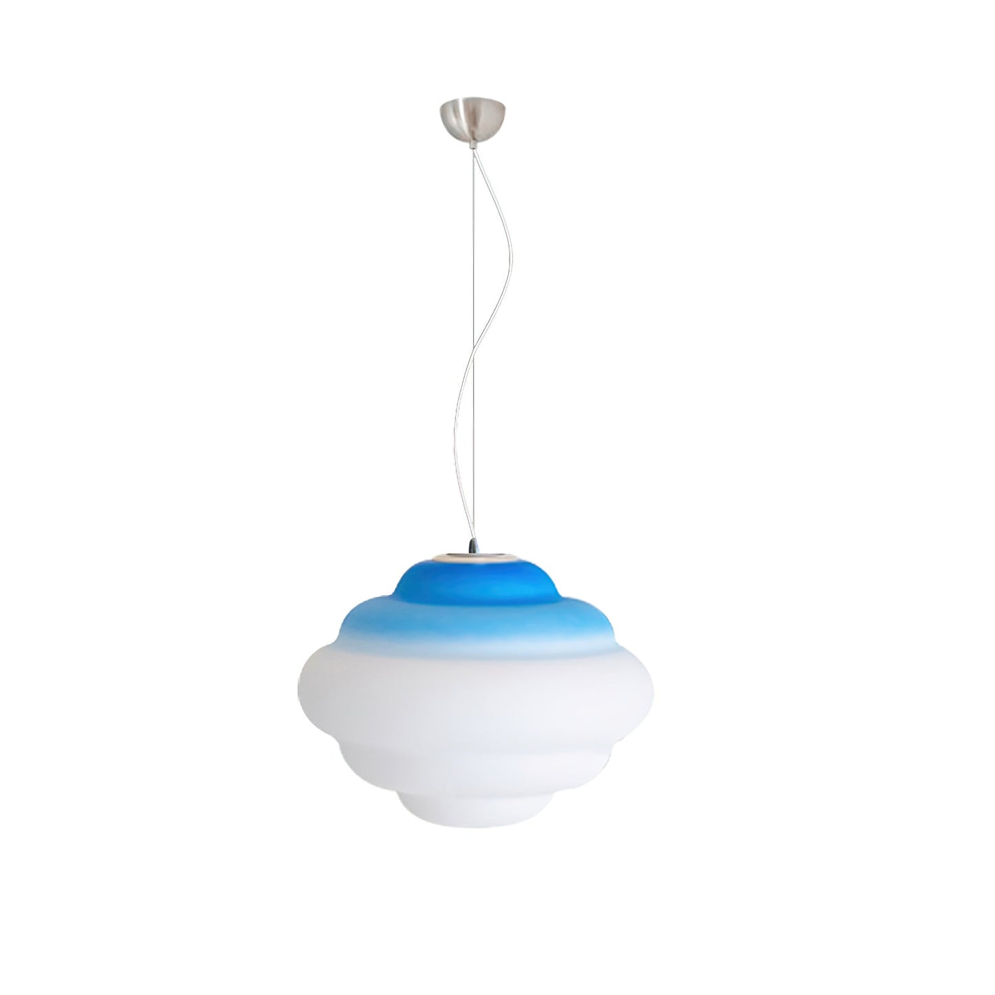 Suspension Gradient Cloudy en Verre Mat - Éclairage LED Décoratif Coloré