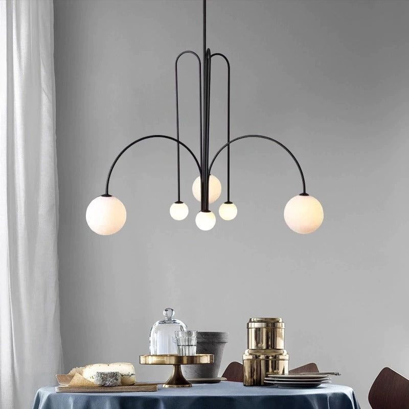 Suspension Gran Finale - Luminaire Élégant en Métal et Verre avec Design Audacieux