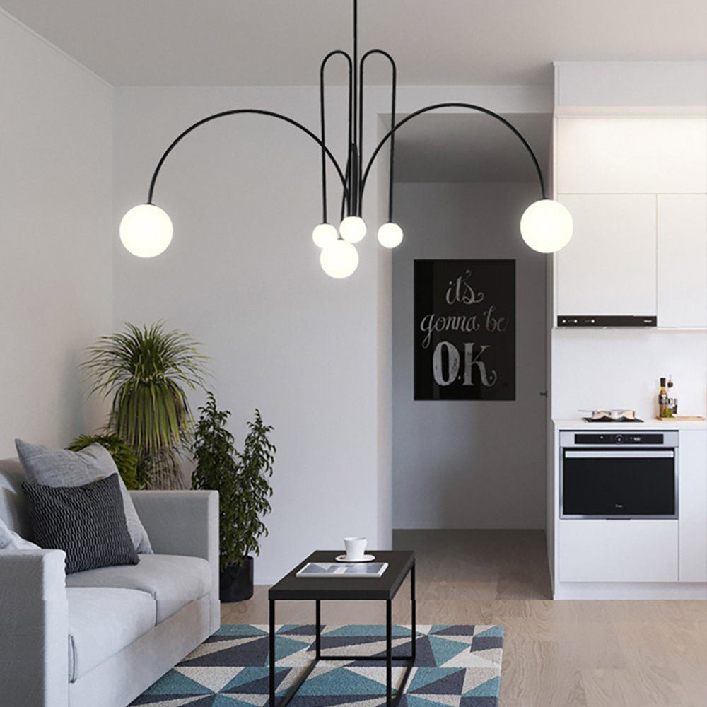 Suspension Gran Finale - Luminaire Élégant en Métal et Verre avec Design Audacieux