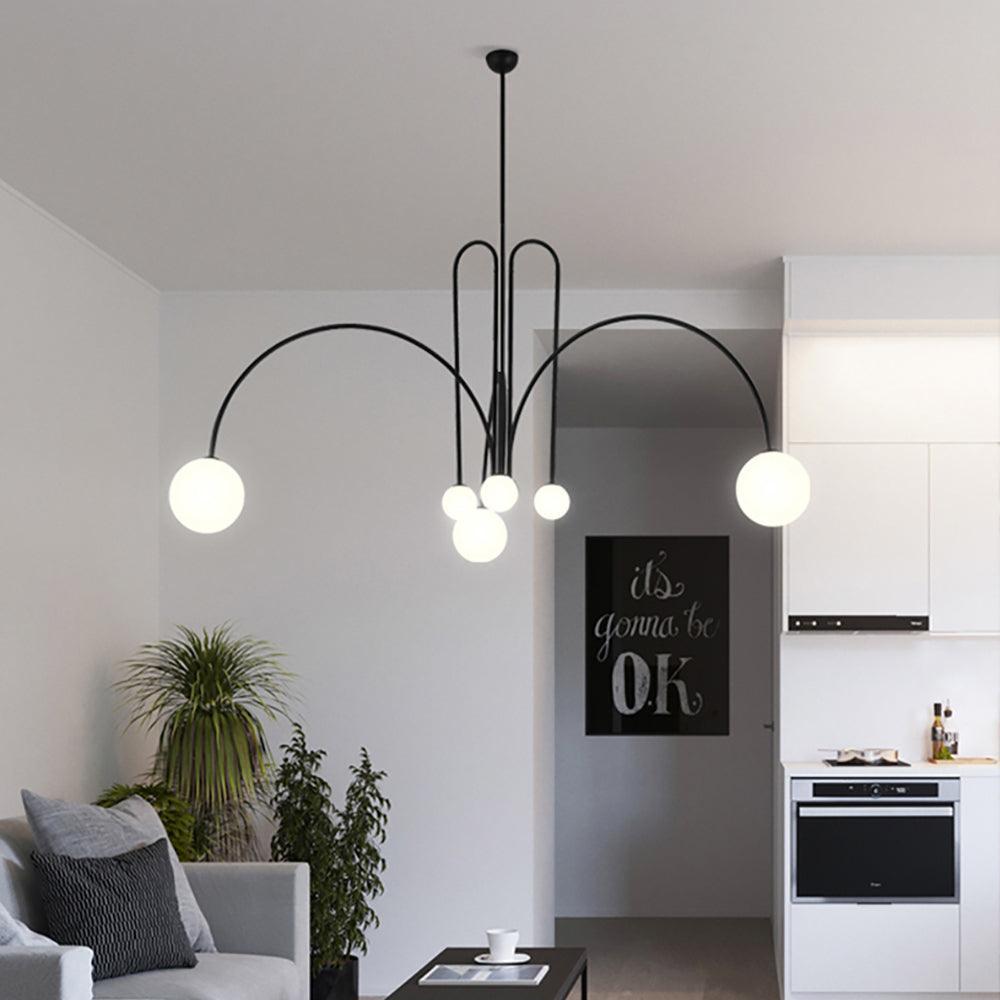 Suspension Gran Finale - Luminaire Élégant en Métal et Verre avec Design Audacieux