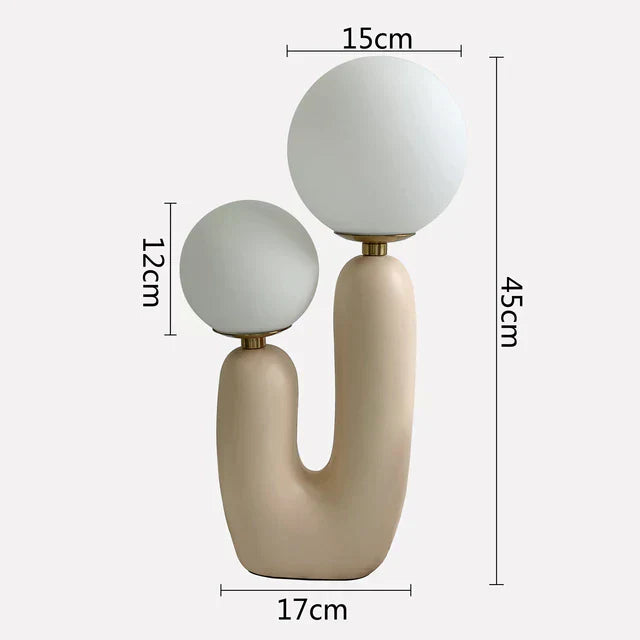 Lampe de Table Moderne Cactus – Éclairage Créatif et Élégant avec Globes en Verre