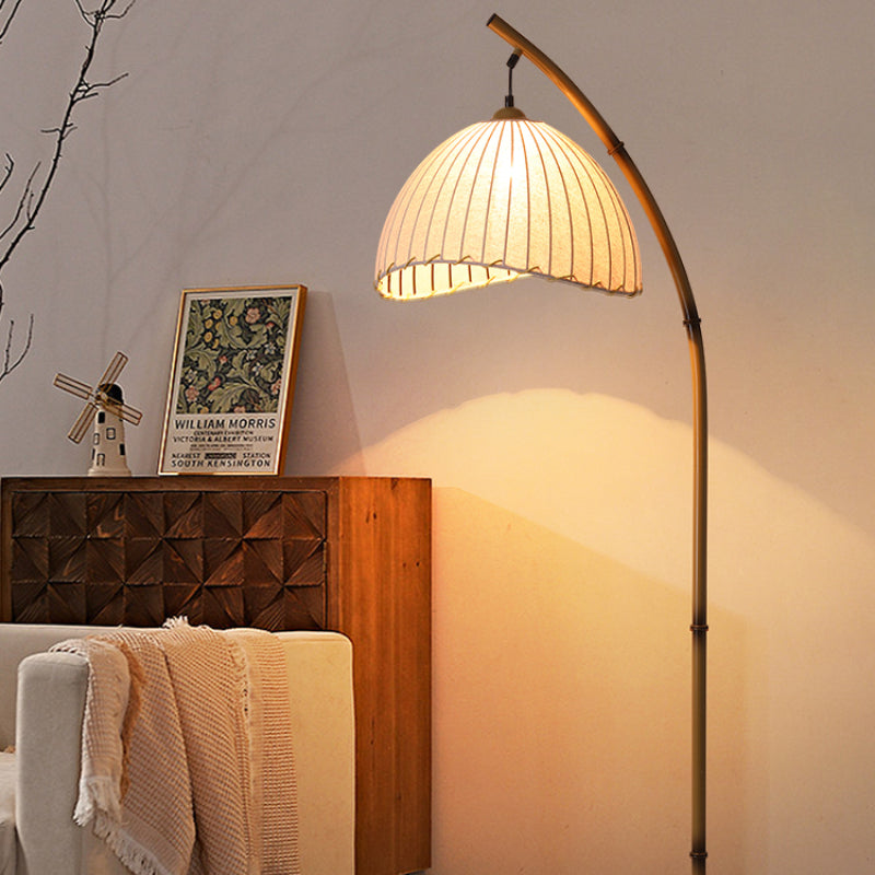 Lampe Sur Pied Japonaise en Bambou - Design Zen Minimaliste avec Douille E27