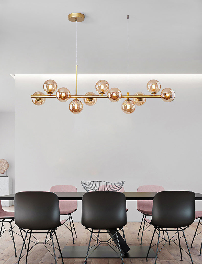 Armature - Pendelleuchte Luxueuse pour Salle à Manger, Élégance Moderne avec Verre et Métal