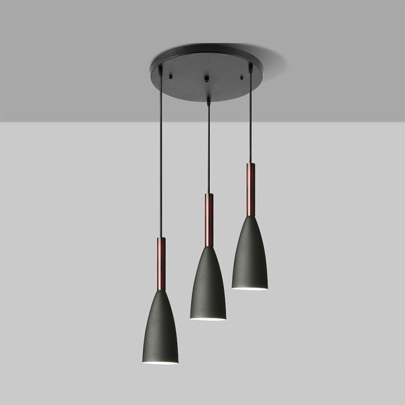 Suspension Scandinave Moderne à 3 Lumières – Design Contemporain avec Corps en Aluminium et Longueur Câble Ajustable