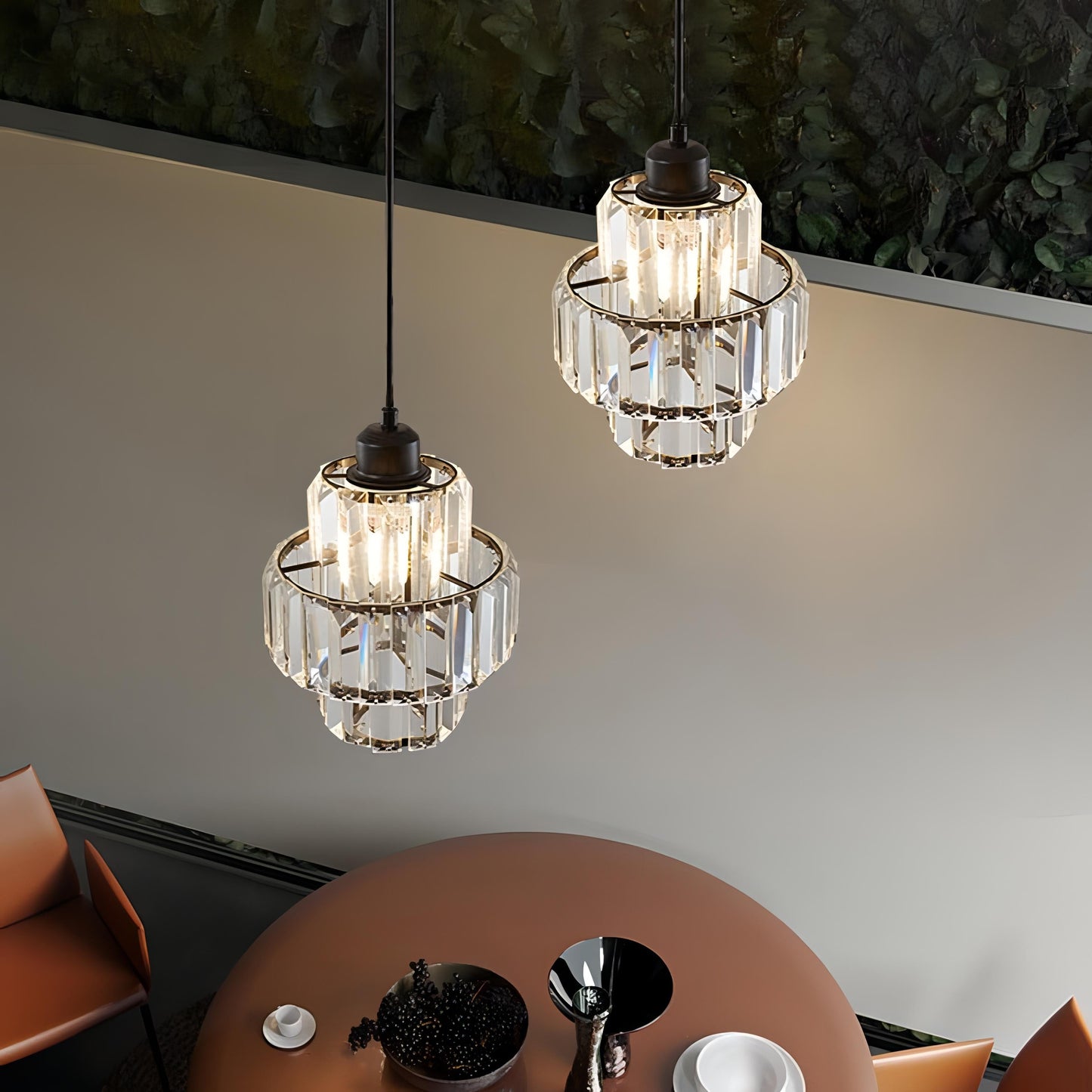 Lampe Plafonnier Cristal en Verre Fernando - Éclairage Élégant pour Hall et Lobby