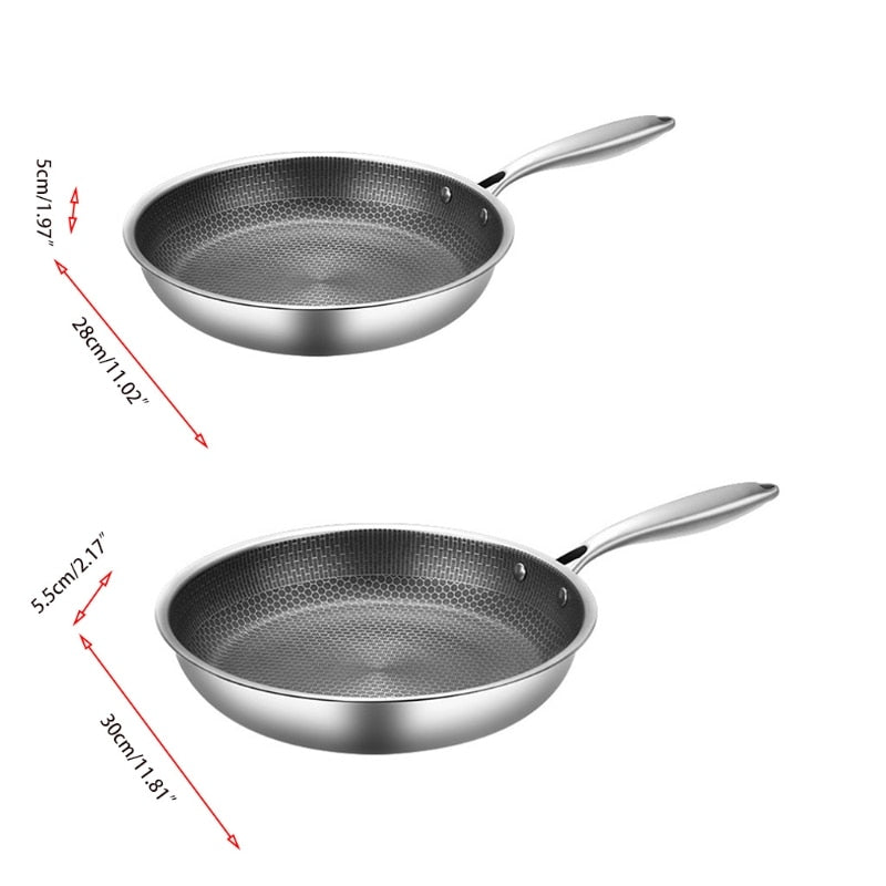 Poêle Antiadhésive en Acier Inoxydable CuisinePro – Cuisson Parfaite et Facile