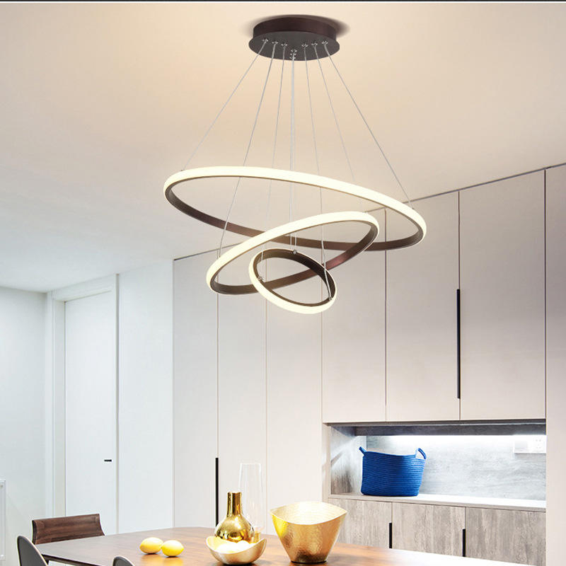 ArishaLight - Plafonnier Moderne avec 3 Anneaux Ajustables, Design Élégant et Fonctionnel