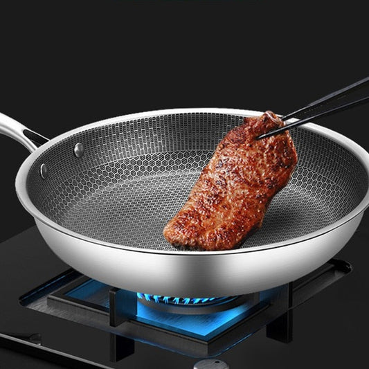Poêle Antiadhésive en Acier Inoxydable CuisinePro – Cuisson Parfaite et Facile
