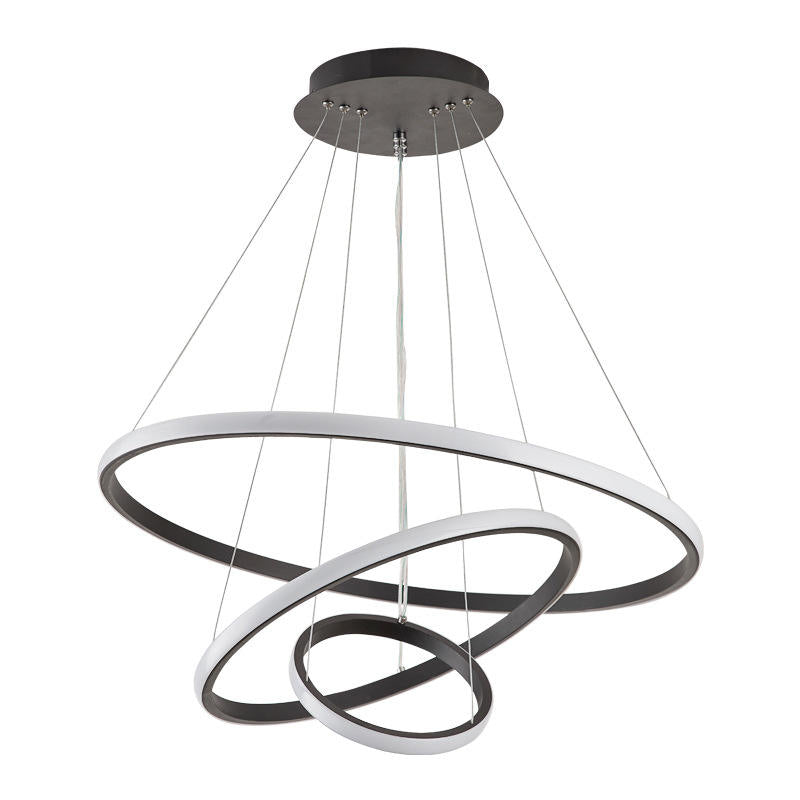 ArishaLight - Plafonnier Moderne avec 3 Anneaux Ajustables, Design Élégant et Fonctionnel