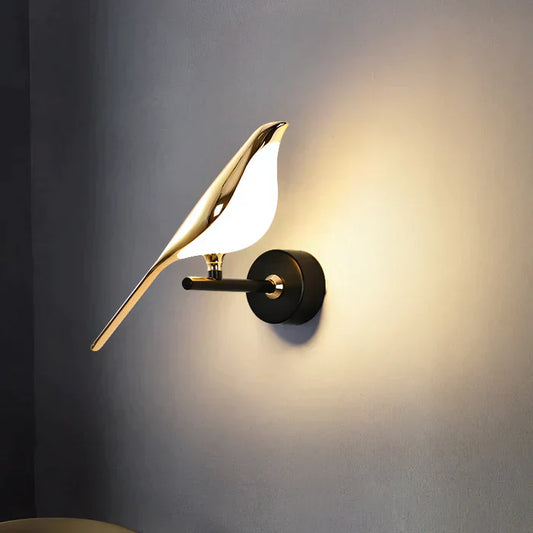 Lampe LED MrBird™ – Design Magnétique Moderne en Or, Table et Murale