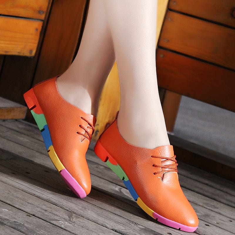 Chaussures en cuir respirant