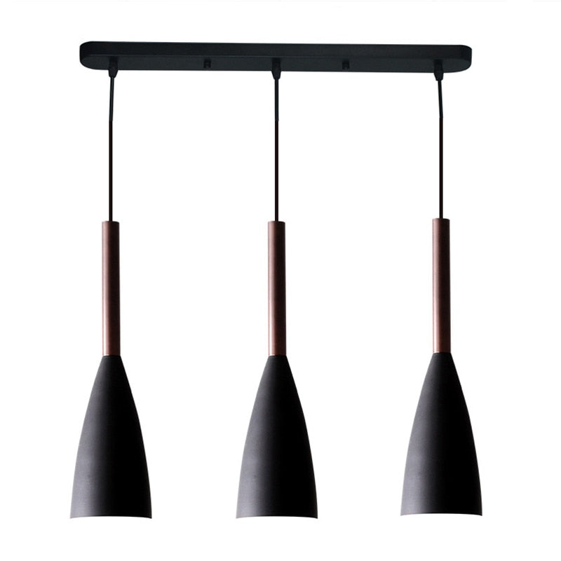 Suspension Scandinave Moderne à 3 Lumières – Design Contemporain avec Corps en Aluminium et Longueur Câble Ajustable