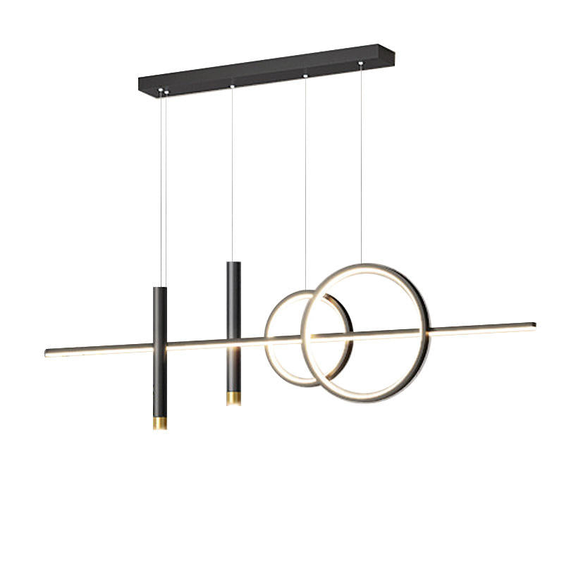 Lampe Moderne de Salle à Manger avec 3 Anneaux - Éclairage Ajustable Design Élégant