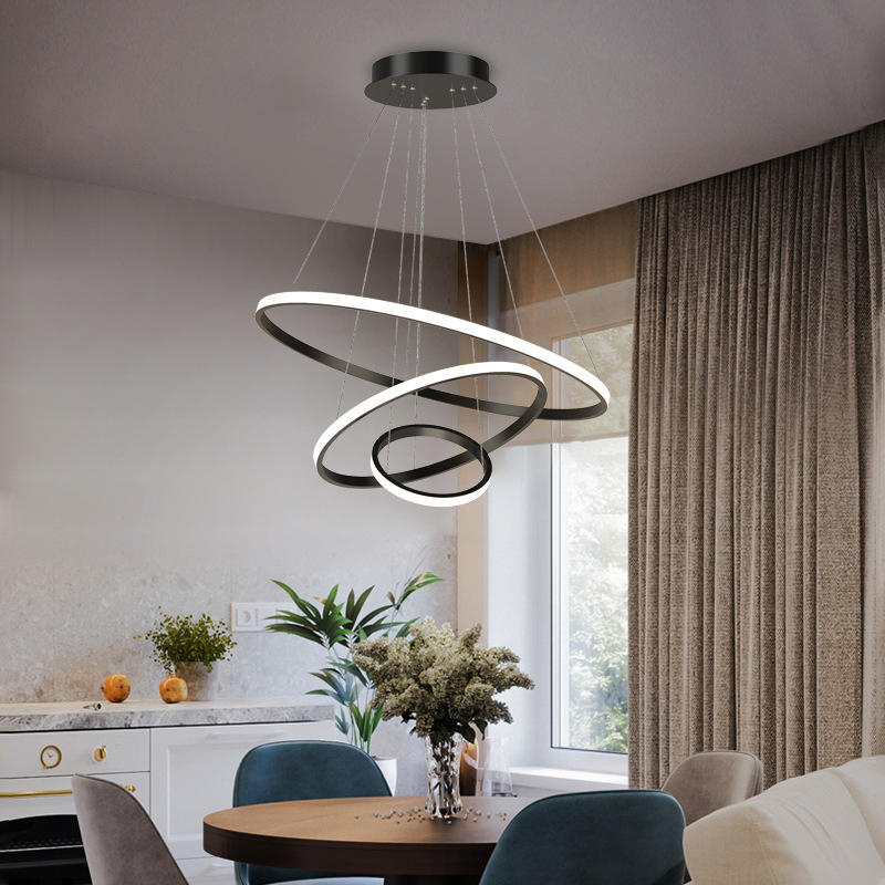 ArishaLight - Plafonnier Moderne avec 3 Anneaux Ajustables, Design Élégant et Fonctionnel