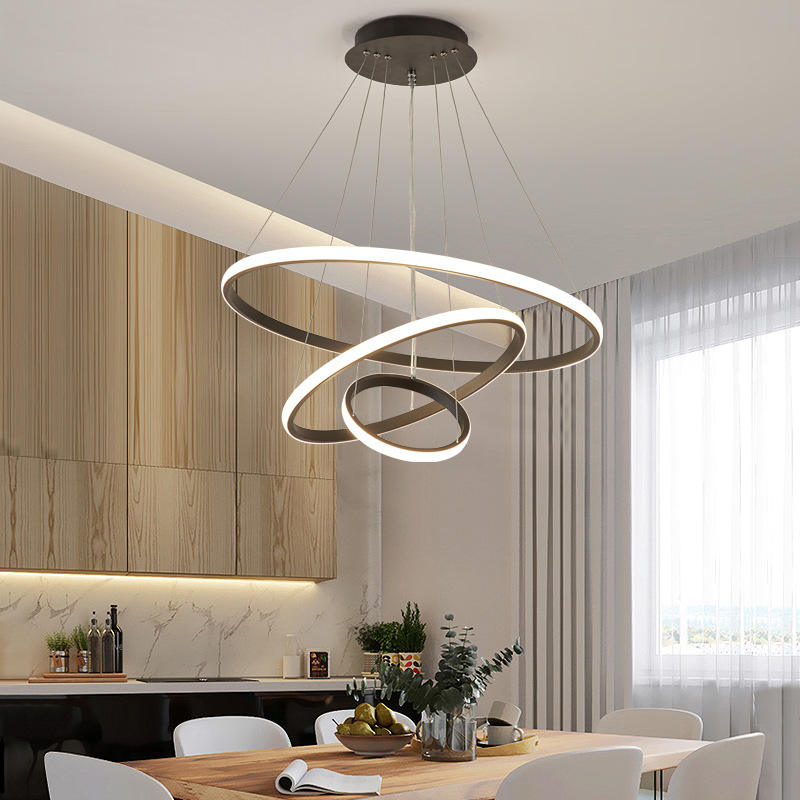 ArishaLight - Plafonnier Moderne avec 3 Anneaux Ajustables, Design Élégant et Fonctionnel