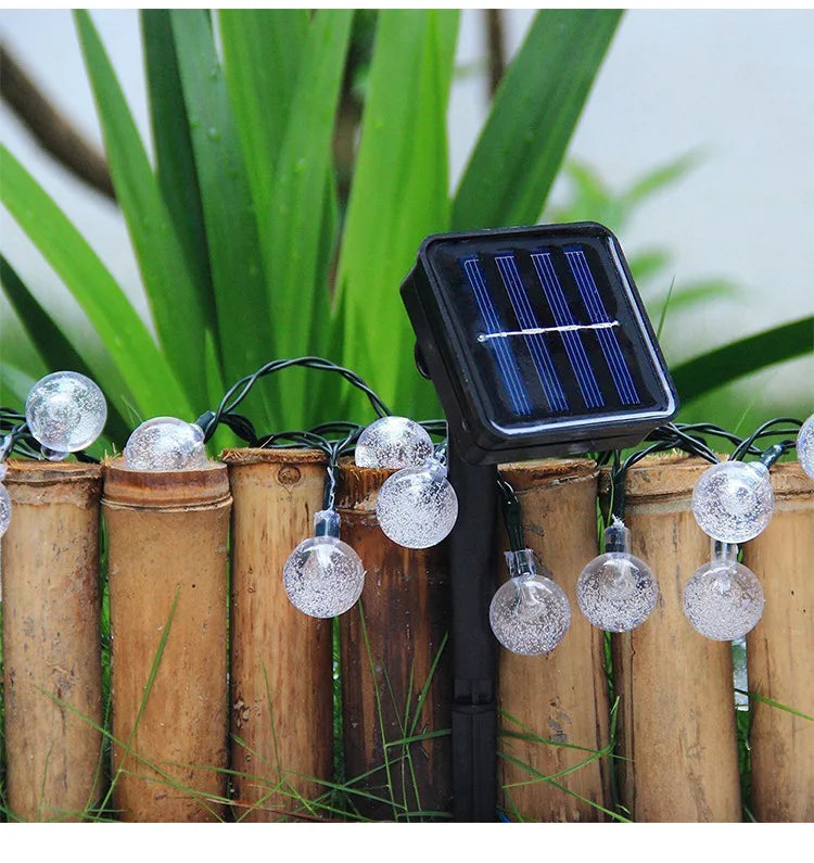Guirlande Solaire LED Étanche – Éclairage Extérieur Décoratif pour Jardin, Terrasse et Balcon