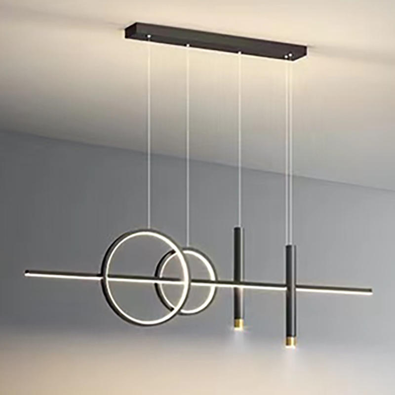 Lampe Moderne de Salle à Manger avec 3 Anneaux - Éclairage Ajustable Design Élégant