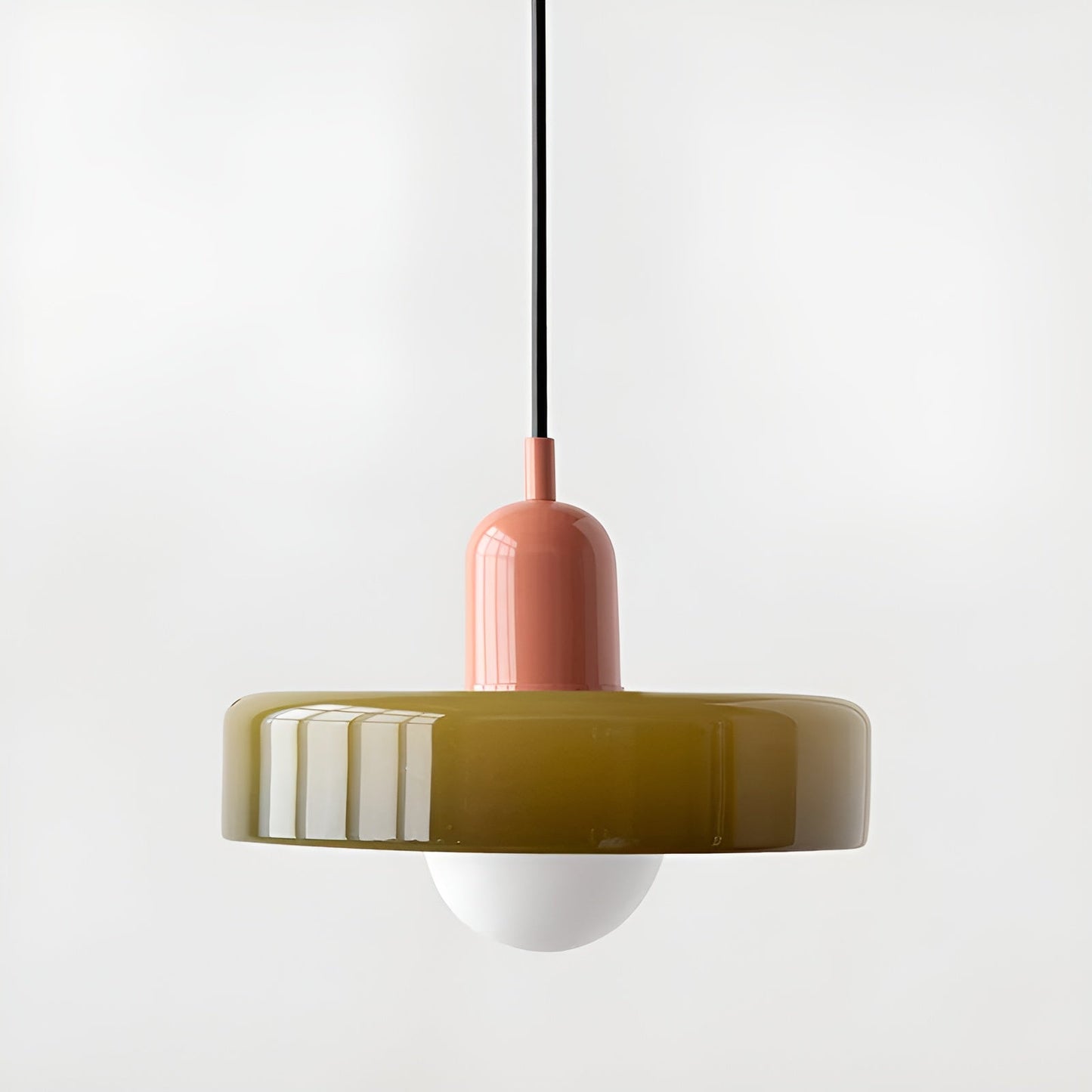 GlampGlow - Suspension luminaire en Verre Ajustable et Colorée, Applique Moderne