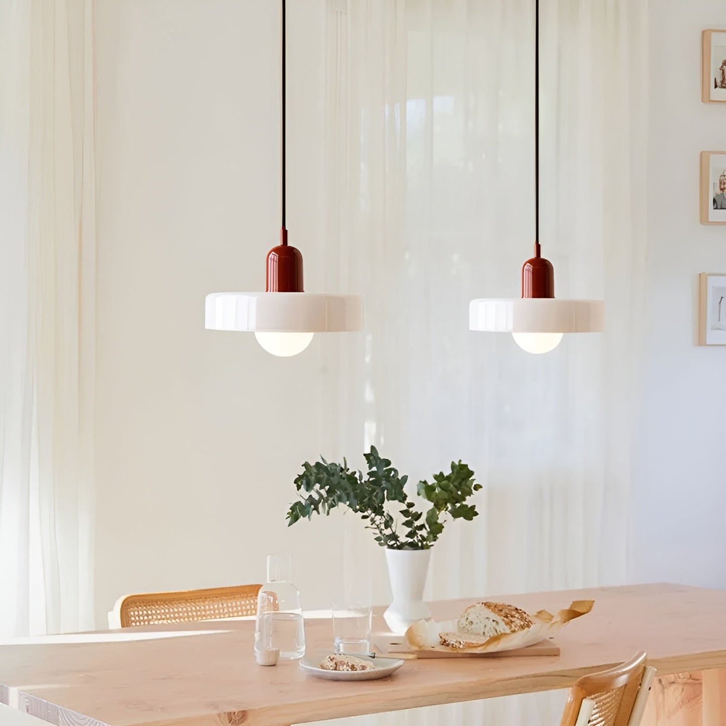 GlampGlow - Suspension luminaire en Verre Ajustable et Colorée, Applique Moderne