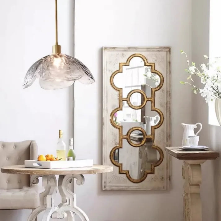 Suspension Fleurie Créative pour Table de Nuit – Éclairage Élégant en Verre pour Chambre et Salon