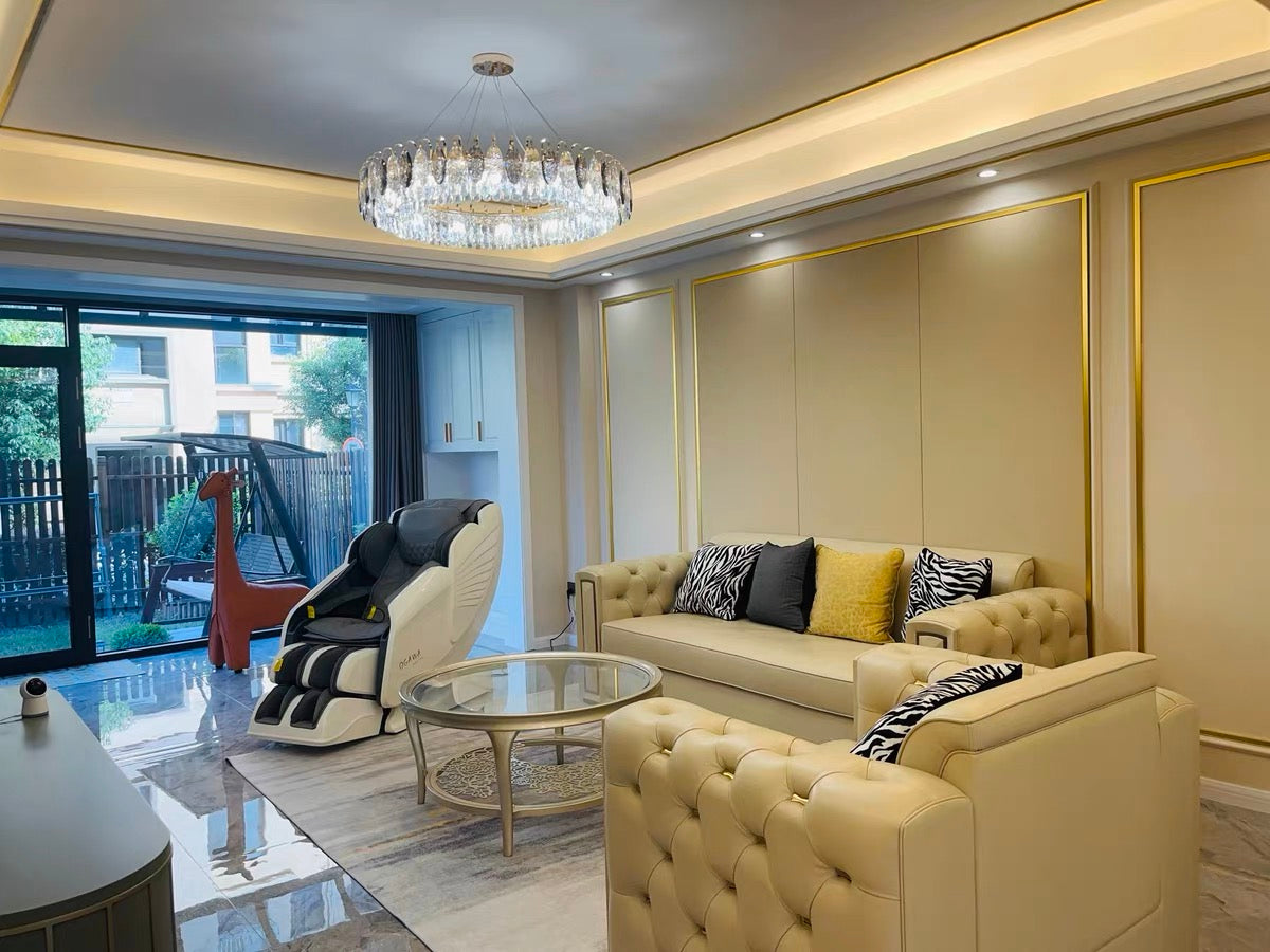 Chandelier Cristal K9 - Luminaire Élégant en Métal Rose Gold, LED Dimmable, Plusieurs Tailles