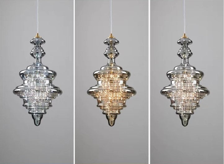 Suspension Moderne en Verre et Laiton – Éclairage Élégant pour Salon et Cuisine