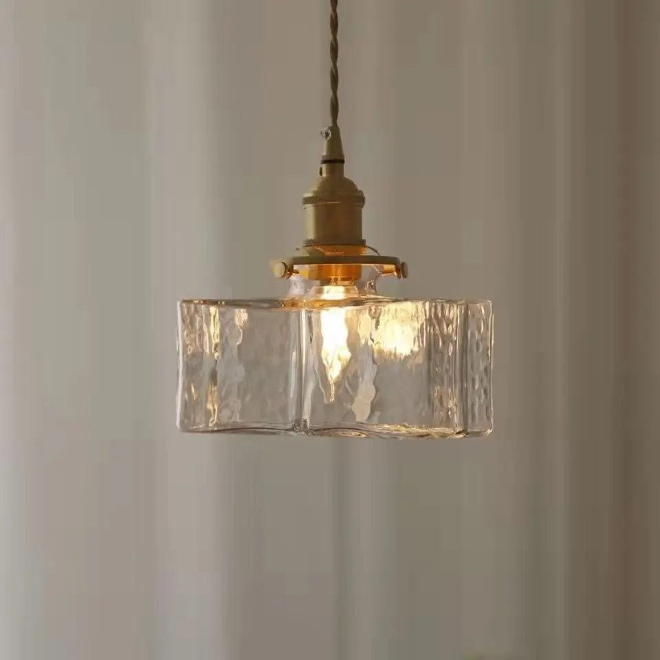 Suspension Vintage en Verre – Éclairage Rustique et Élégant pour Salon, Salle à Manger et Chambre