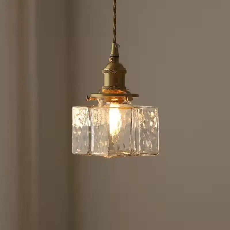 Suspension Vintage en Verre – Éclairage Rustique et Élégant pour Salon, Salle à Manger et Chambre