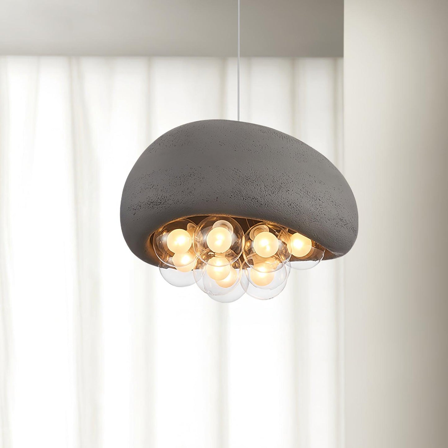 Suspension Khmara Bubbles – Lampe Moderne en Verre et Métal, Design Original