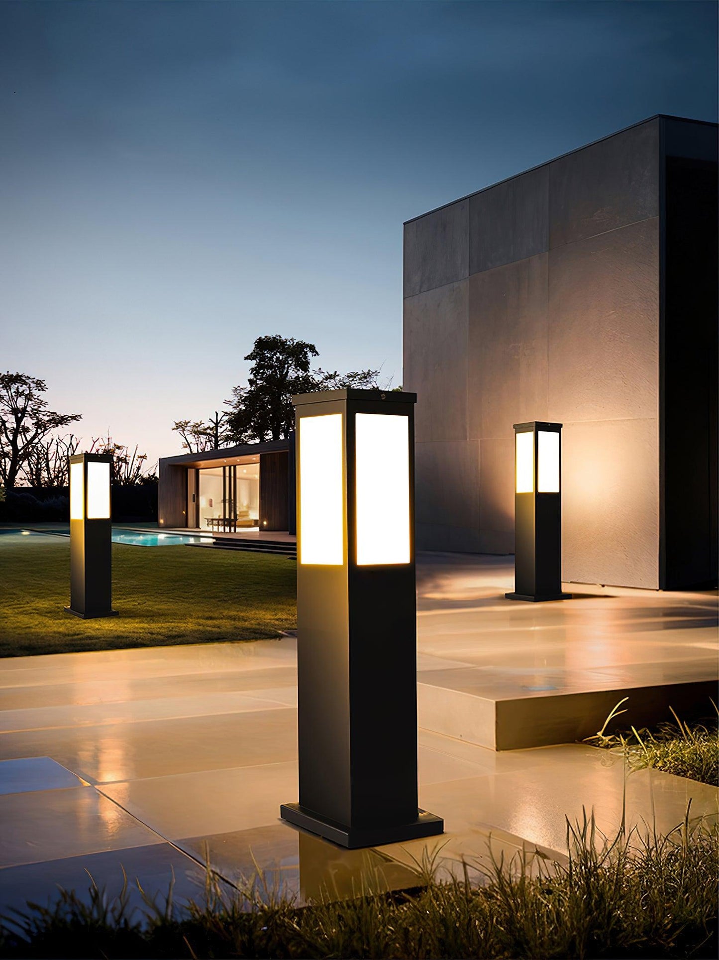 Lampe Extérieure Kuzco Poller – Éclairage Moderne en Aluminium avec LED Intégrée