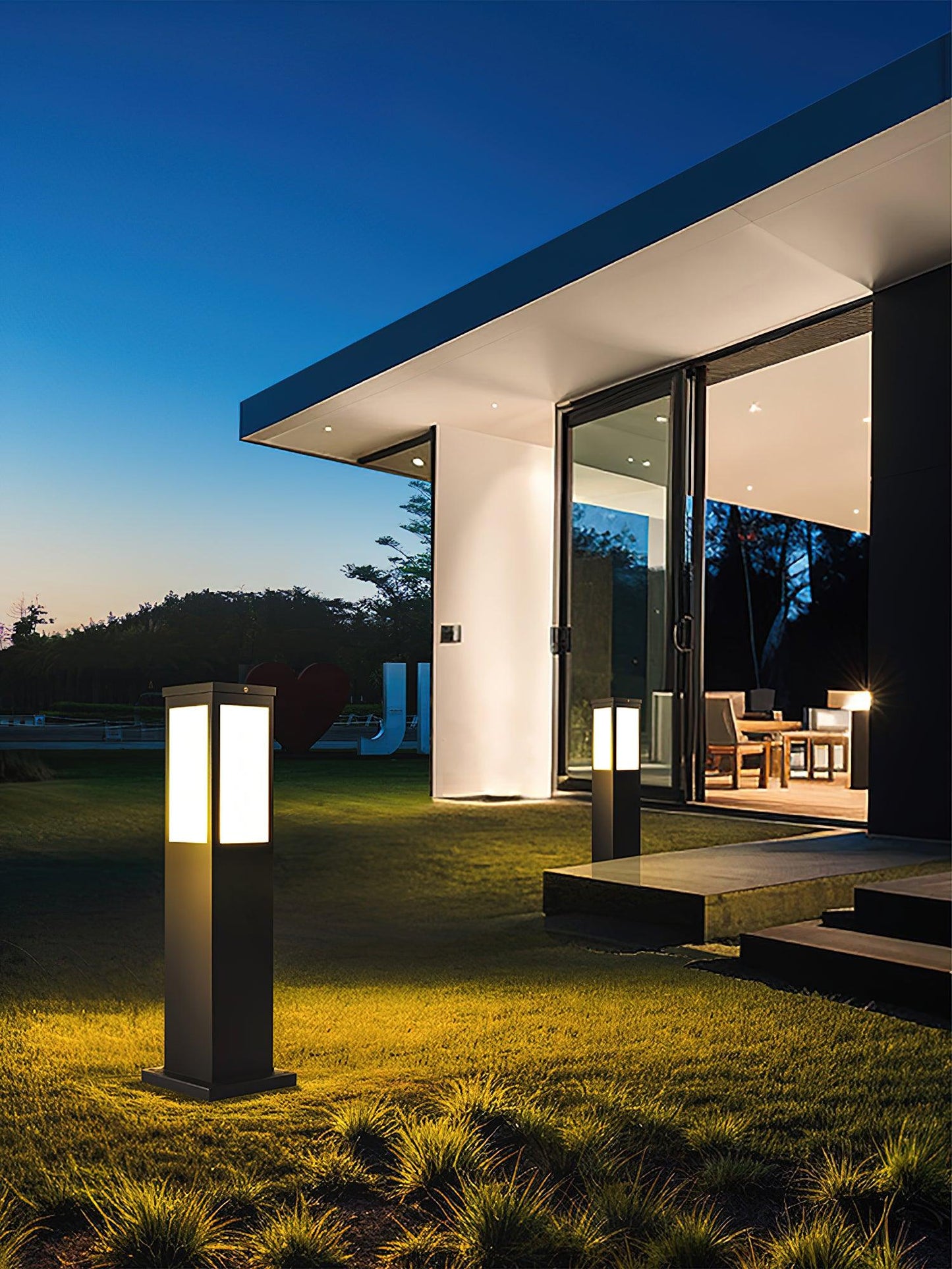 Lampe Extérieure Kuzco Poller – Éclairage Moderne en Aluminium avec LED Intégrée