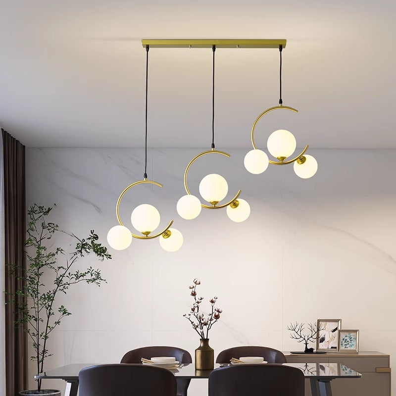 Suspension LED Moderne – Lampe Design en Verre et Acryl pour Salon et Salle à Manger