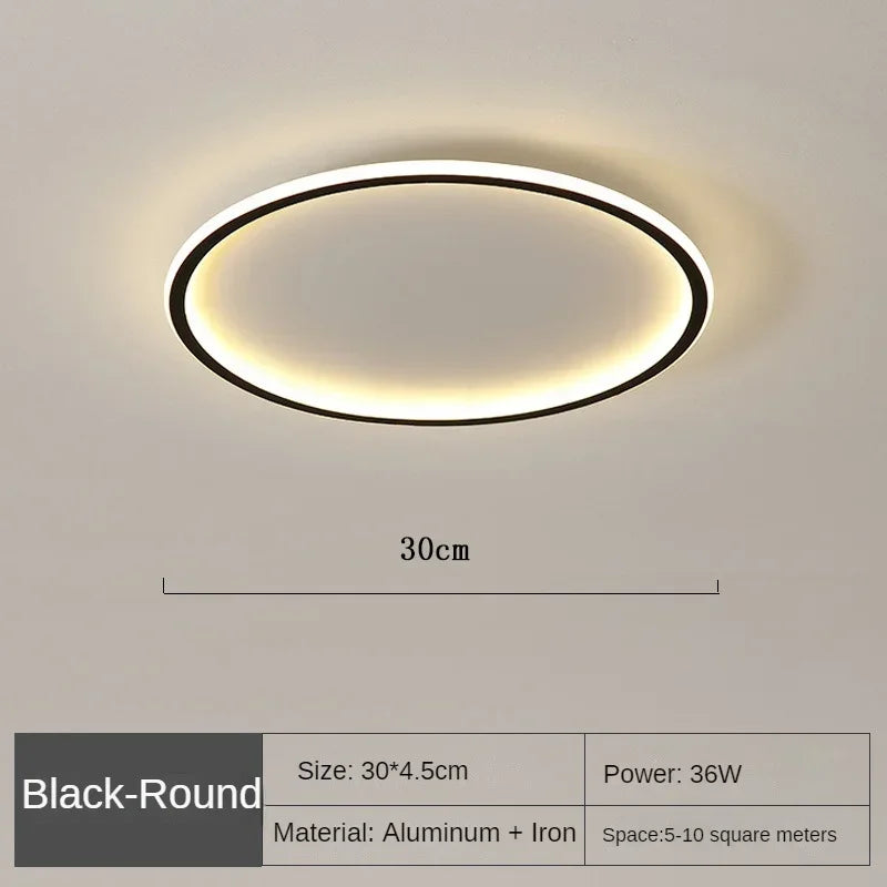 AuroraGlobe Lampe de Plafond LED Scandinave - Design Rond, Éclairage Moderne et Fonctionnel