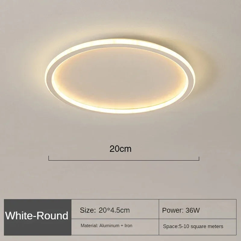 AuroraGlobe Lampe de Plafond LED Scandinave - Design Rond, Éclairage Moderne et Fonctionnel