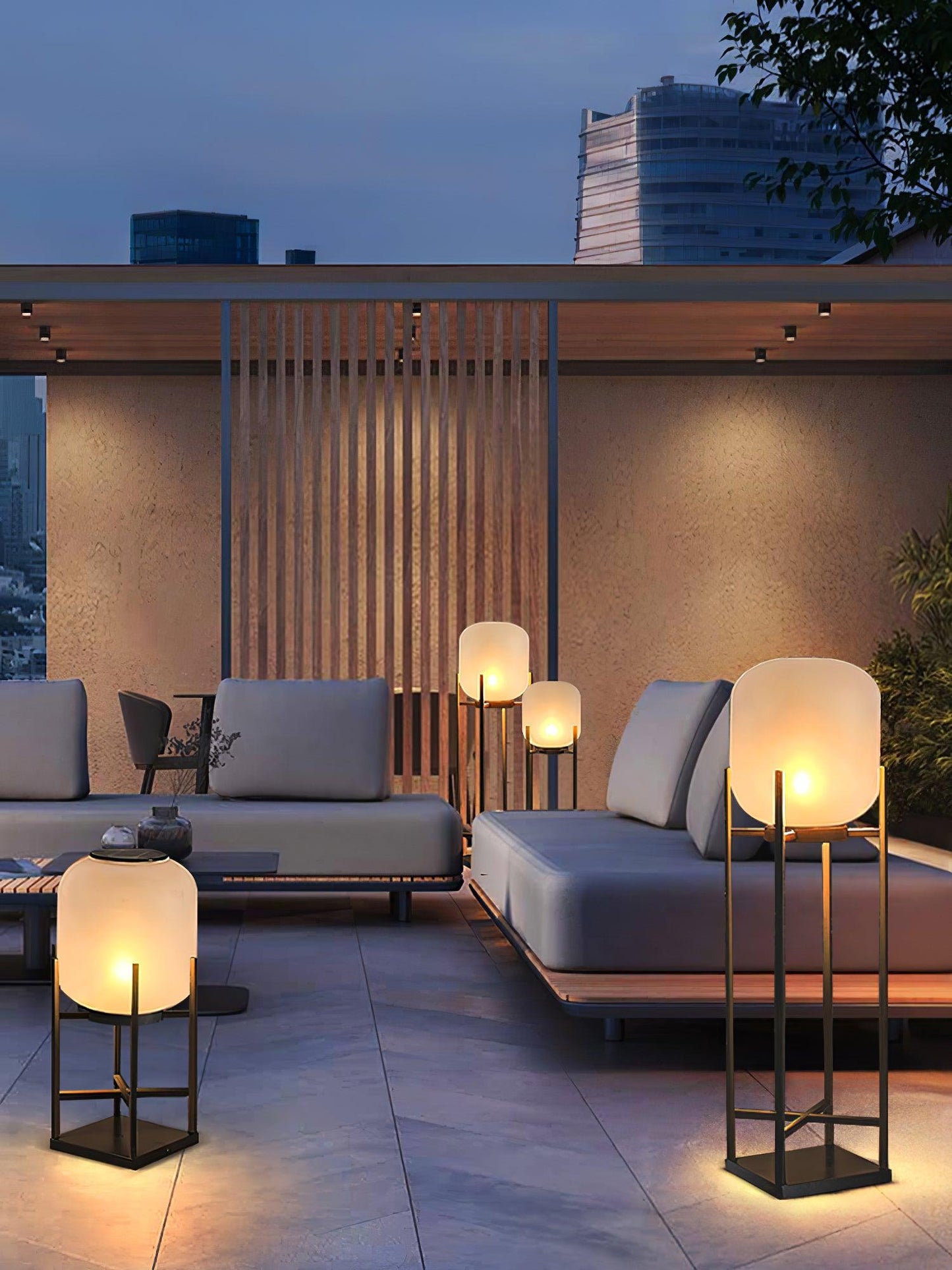 Lampe Solarium Extérieure en Acier Inoxydable et Verre – Éclairage LED Automatique IP65