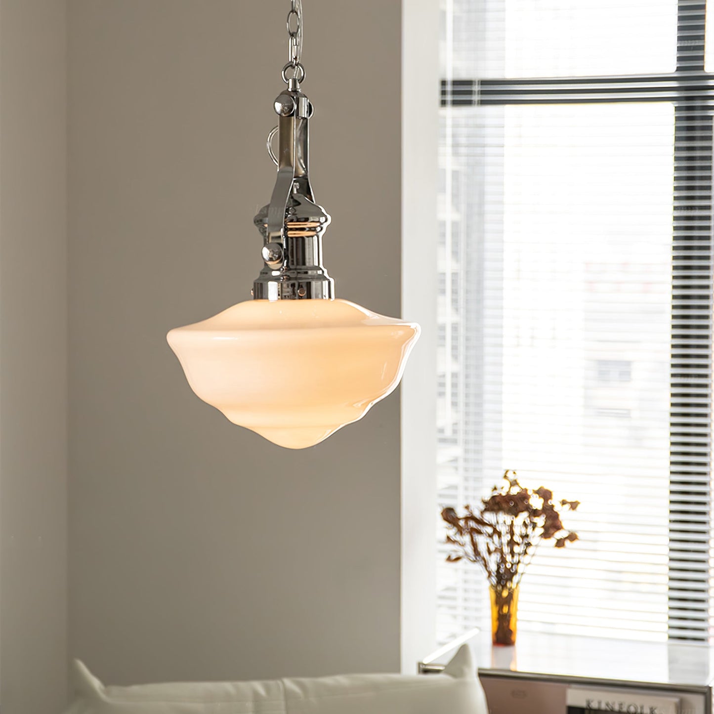 Suspension Lavagna Schoolhouse – Lampe Pendante en Verre et Métal, Design Moderne