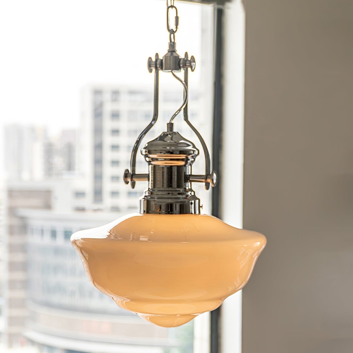 Suspension Lavagna Schoolhouse – Lampe Pendante en Verre et Métal, Design Moderne