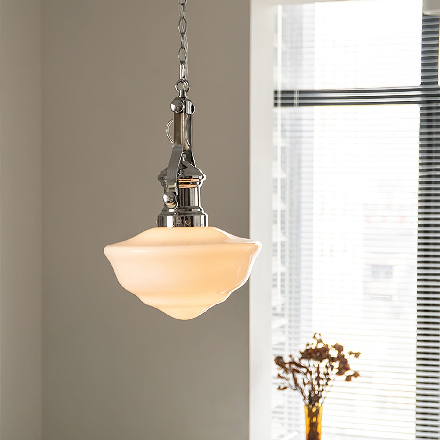 Suspension Lavagna Schoolhouse – Lampe Pendante en Verre et Métal, Design Moderne