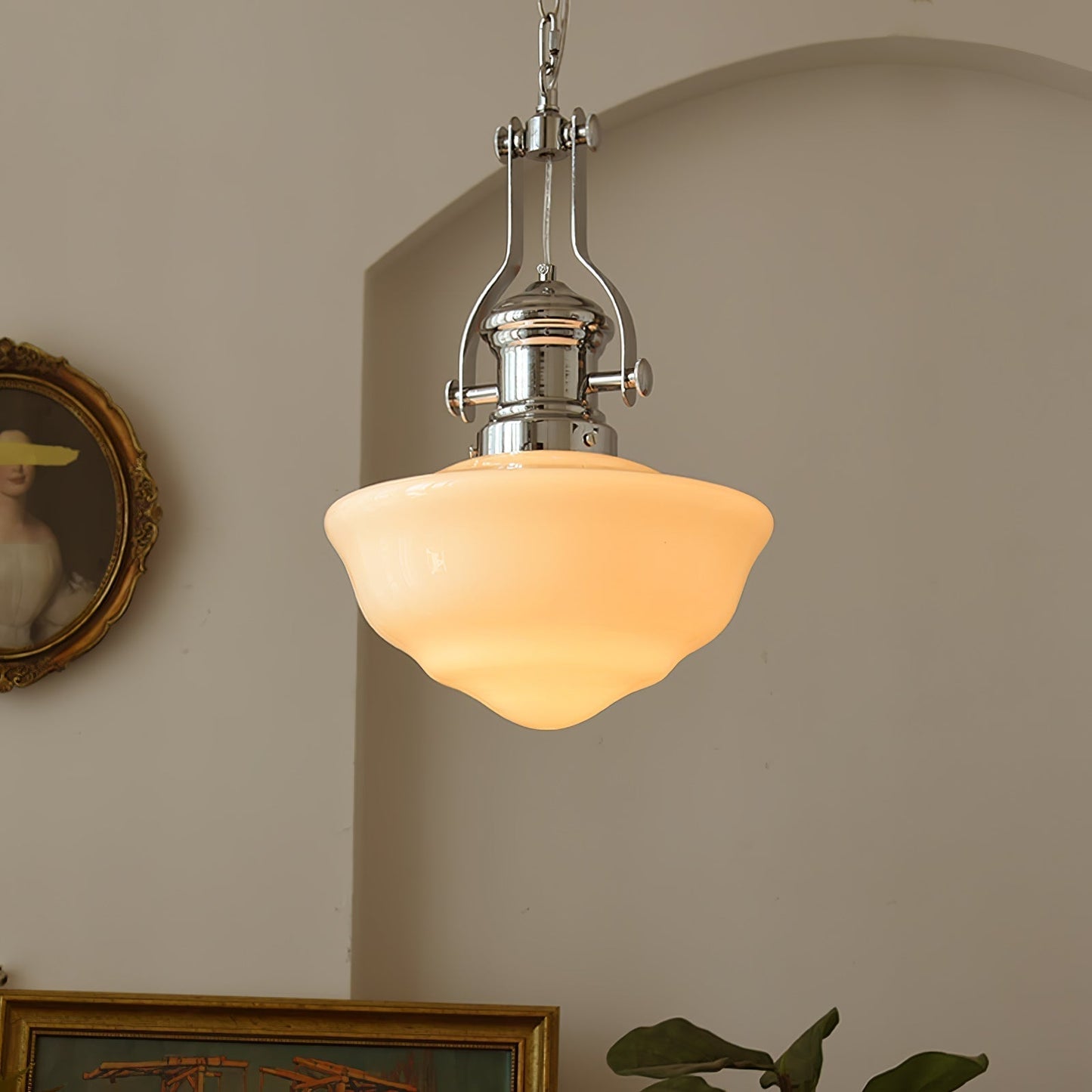 Suspension Lavagna Schoolhouse – Lampe Pendante en Verre et Métal, Design Moderne