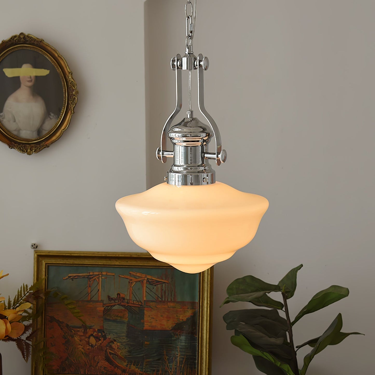 Suspension Lavagna Schoolhouse – Lampe Pendante en Verre et Métal, Design Moderne