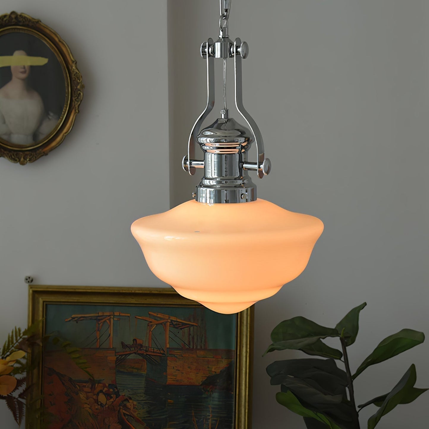 Suspension Lavagna Schoolhouse – Lampe Pendante en Verre et Métal, Design Moderne