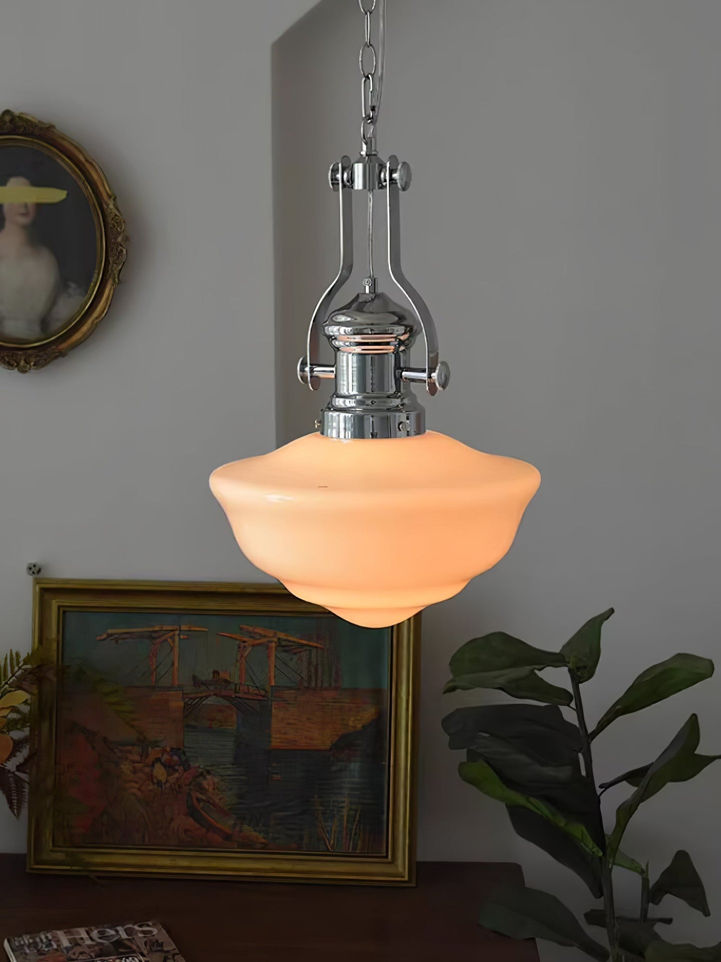 Suspension Lavagna Schoolhouse – Lampe Pendante en Verre et Métal, Design Moderne