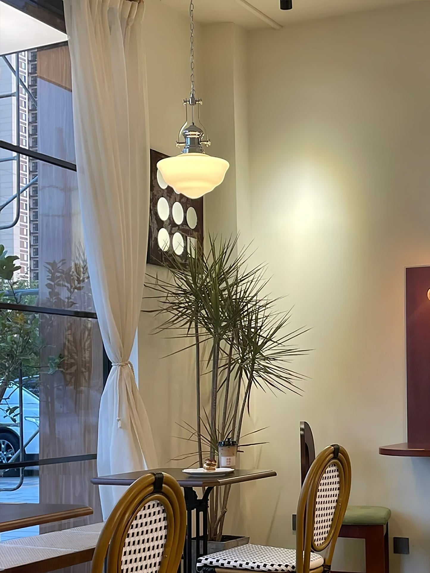 Suspension Lavagna Schoolhouse – Lampe Pendante en Verre et Métal, Design Moderne