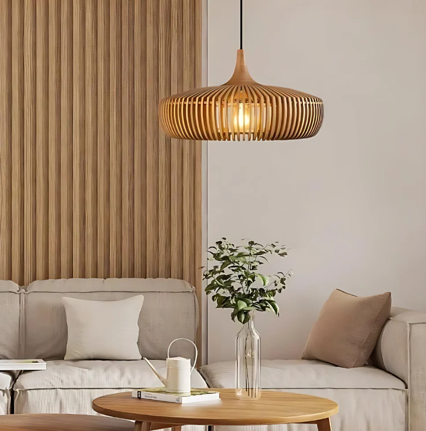 Le Halo du Kyoto – Suspension Lumineuse Japandi Élégante