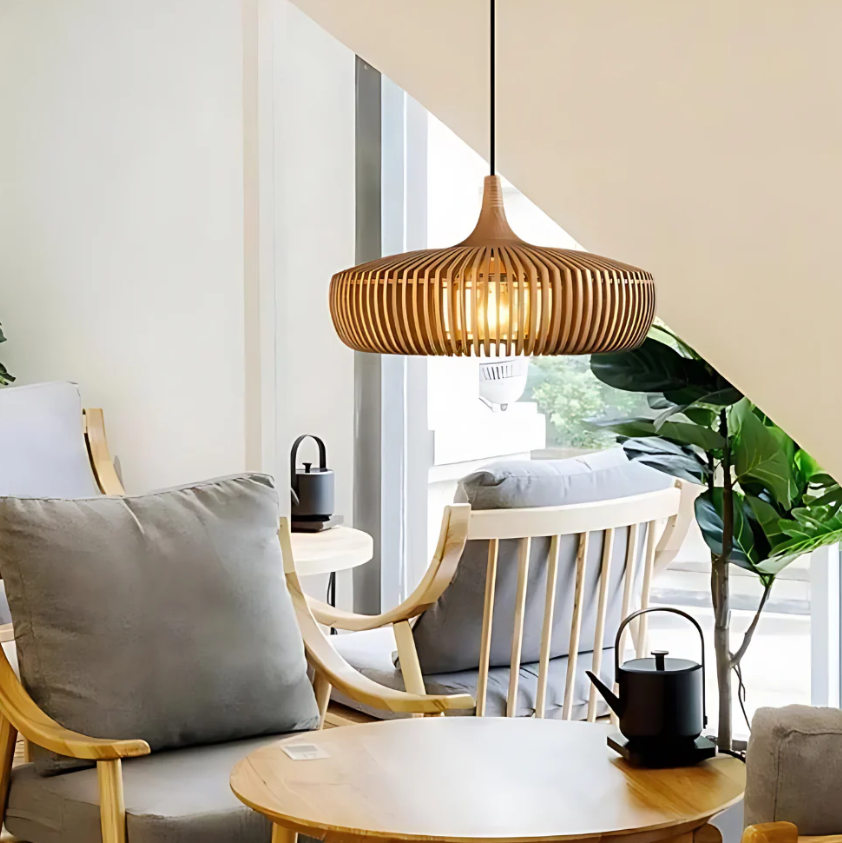 Le Halo du Kyoto – Suspension Lumineuse Japandi Élégante