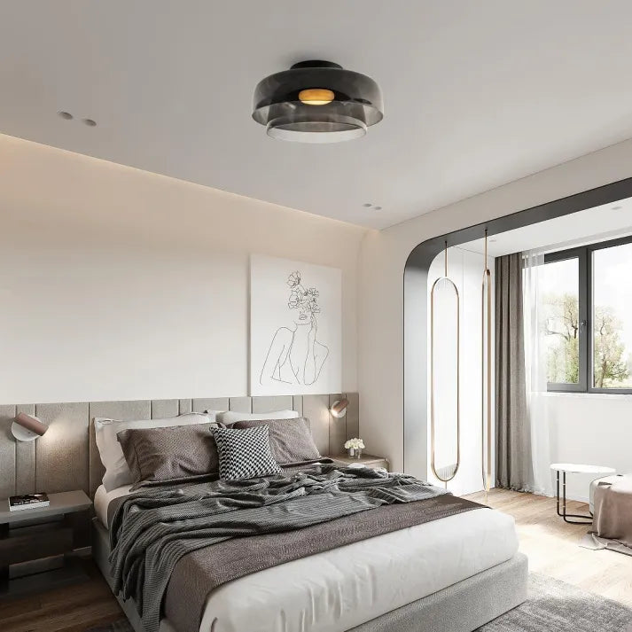 Plafonnier en Verre Design Médiéval Nordique – Éclairage Élégant et Chauffant pour Salon, Chambre ou Salle à Manger