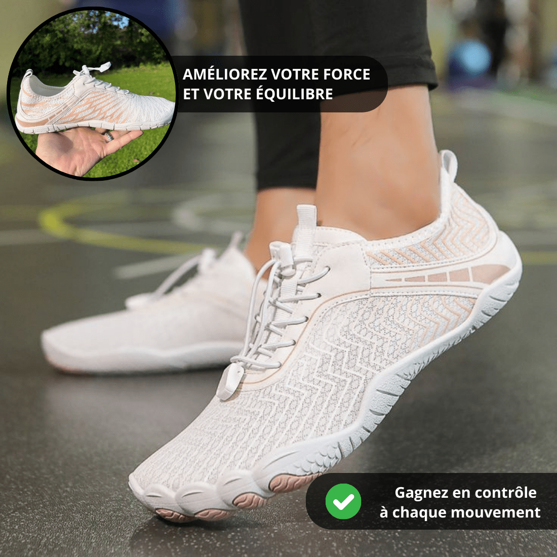 Chaussures Pieds Nus NaturaStep – Semelle Fine 4 mm, Confort Naturel, Légèreté et Alignement Postural