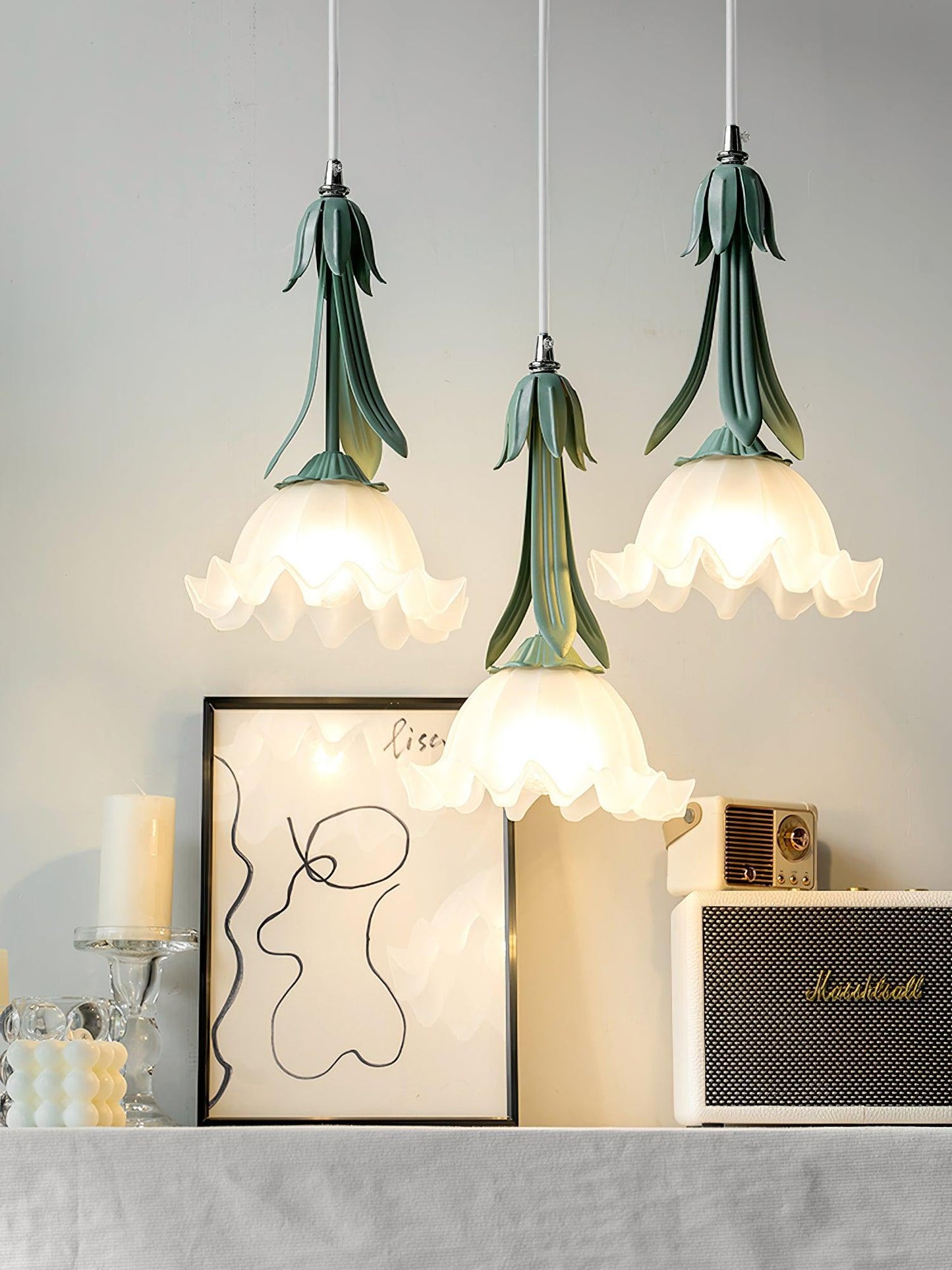 Suspension Maiglöckchen - Design Floral Élégant, Lueur Douce, LED, E27