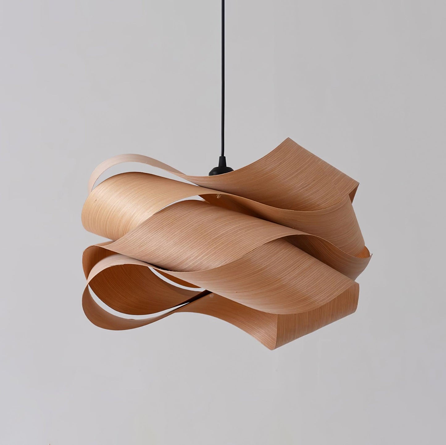 Suspension Link en Bois et Métal - Lampe Moderne à Lumière Douce pour Intérieur Élégant